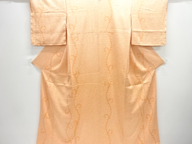 未使用品　本総絞り　唐草模様小紋着物